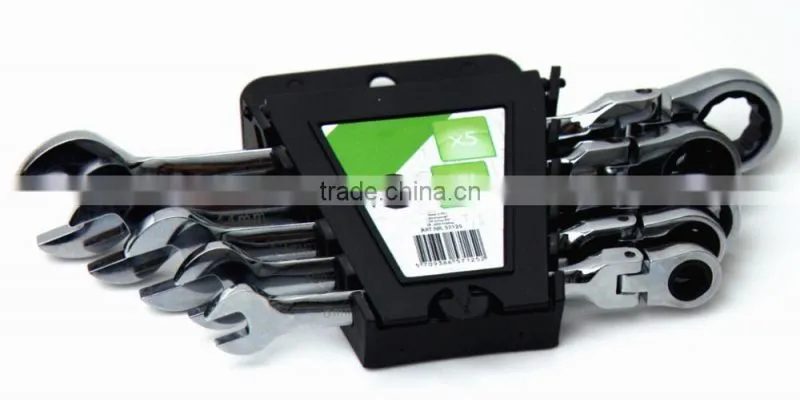 Professional 5PCS Flexible Head Combination Ratchet Spanner Price