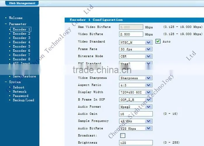 digital tv broadcasting equipment 8 in 1 av sd encoder modulator