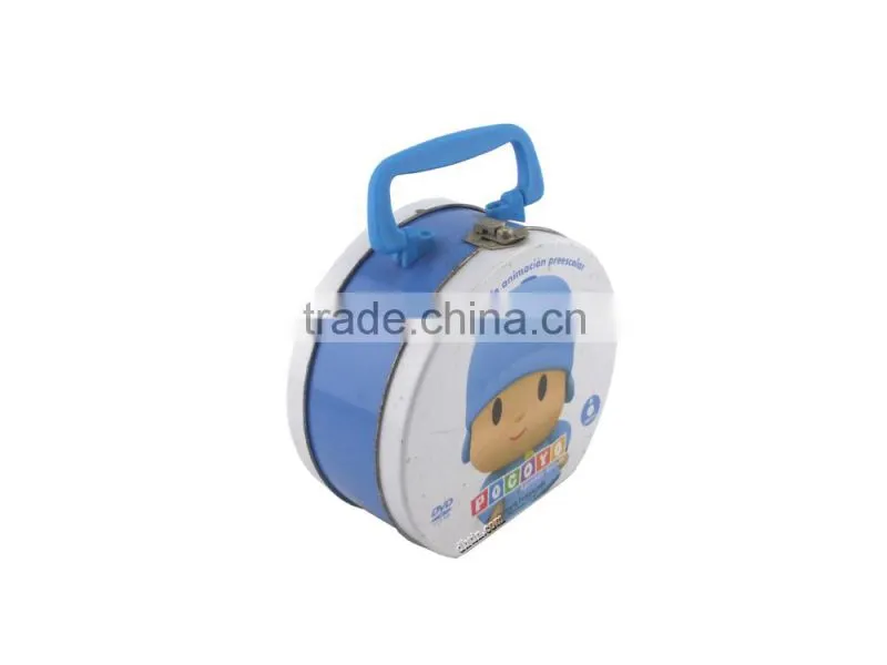 metal lunch box, tin lunch box, tin box with handle
