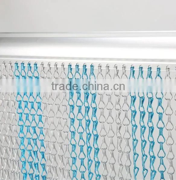 Anodized chain link Curtain / Decorative metal chain link mesh curtain
