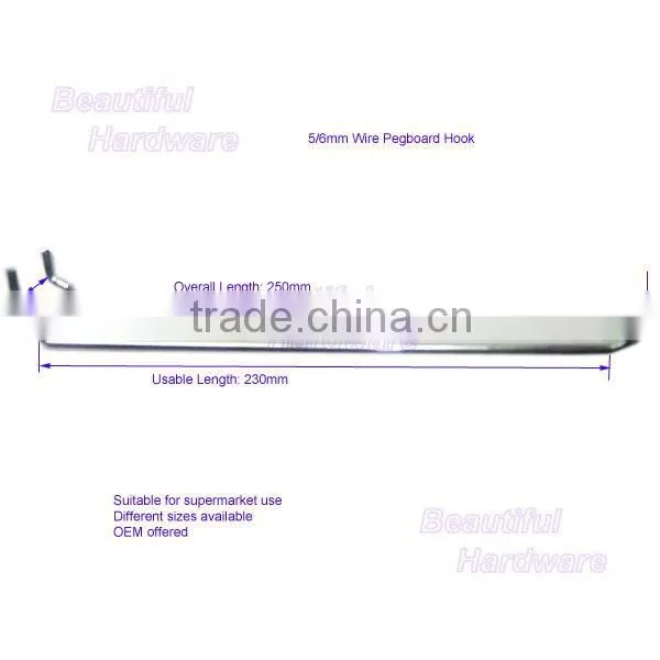 Chrome plating wire peg hook