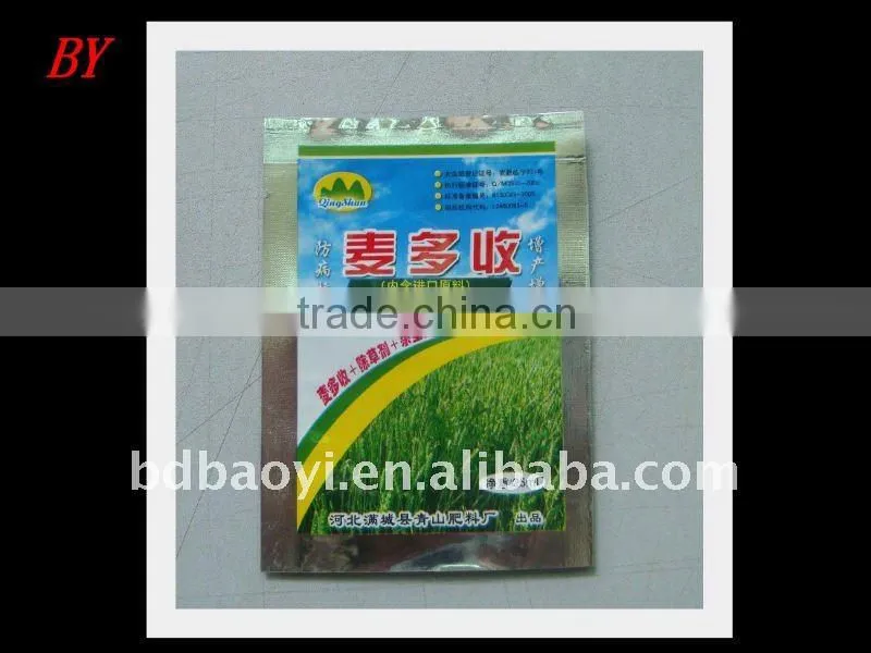 Three side seal plastic packaging bags for fertilizer