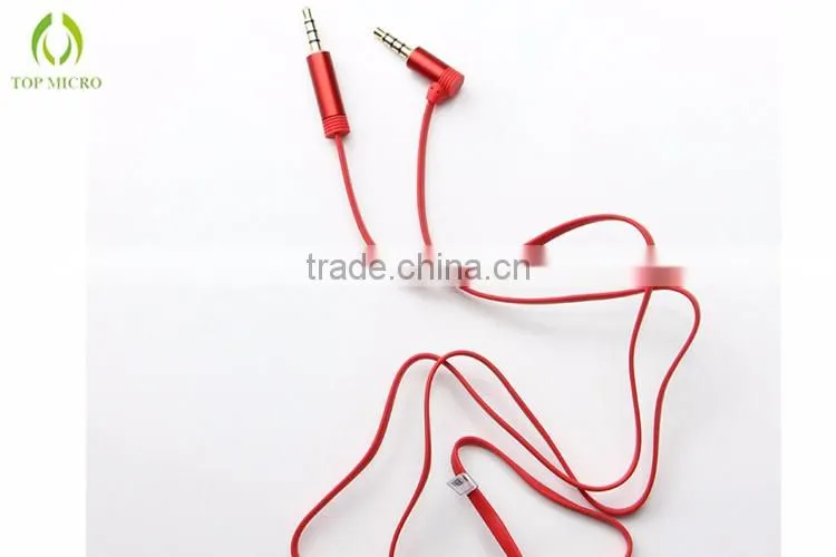 2016 Wholesale Stereo Aux Flat Cable High Grade 3.5mm Audio Link Cable