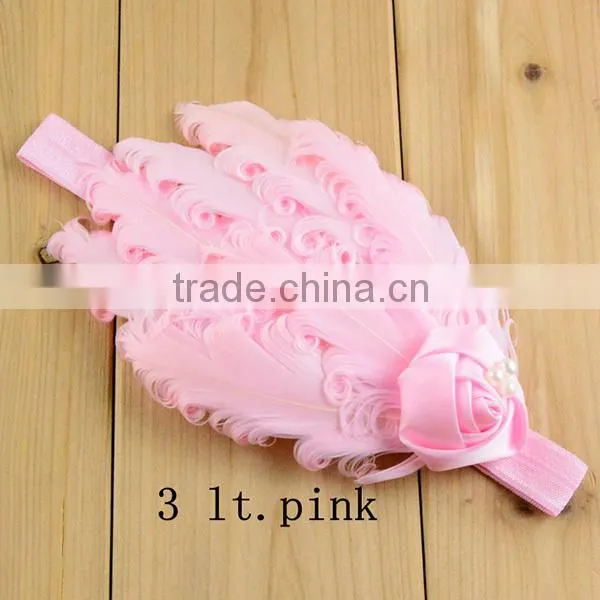 ostric wholesale feather headbands,pink feather headband