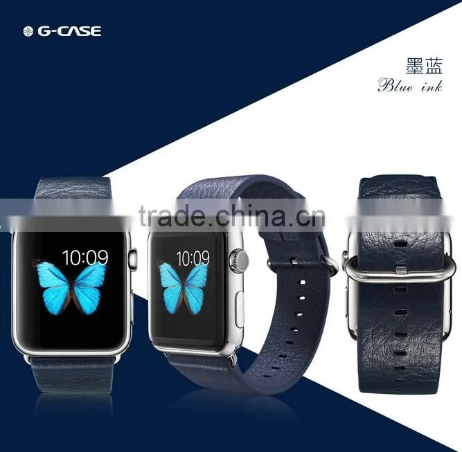G-Case leather classic pin buckle strap for iwatch