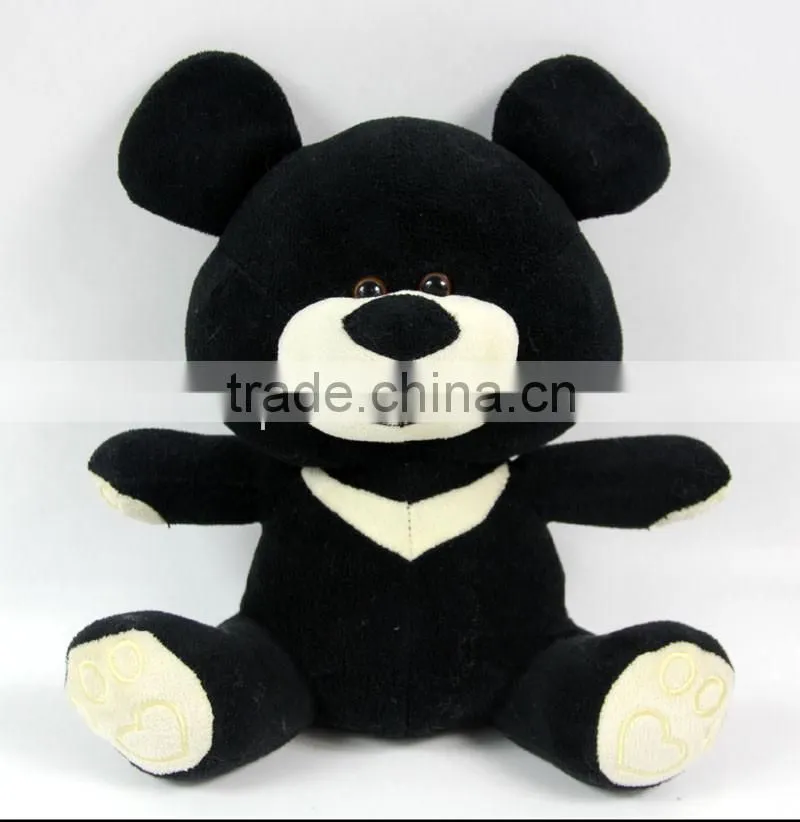 Luckiplus Hot Sale First Class Adorable Black Bear Safe Technology Toy For Kids