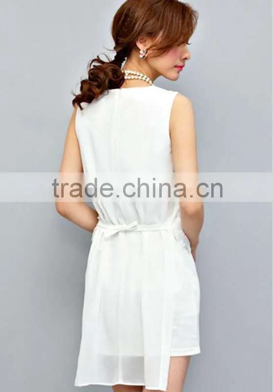 vintage lady fashion white new design bodycon dress
