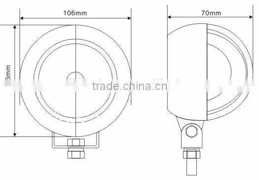 Super Bright 3.6" Round 4WD Truck 15W Led Work Light