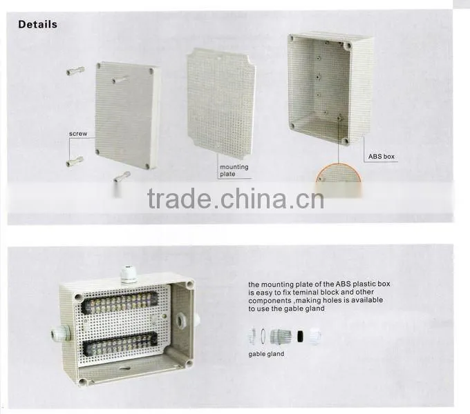 IP66 Waterproof Switch box ABS or PC