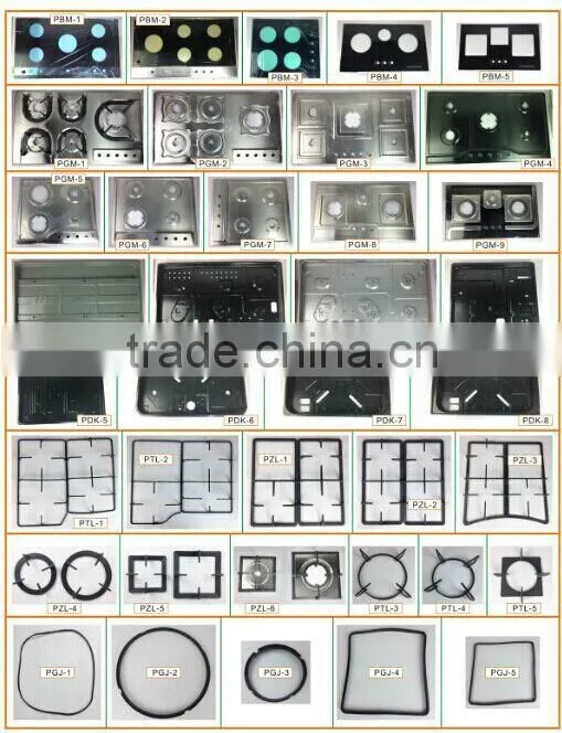 SS top nice designed gas stove hob with 5burners