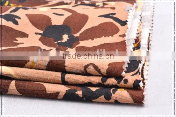 30s 30D good stretch viscose single spun printed fabric