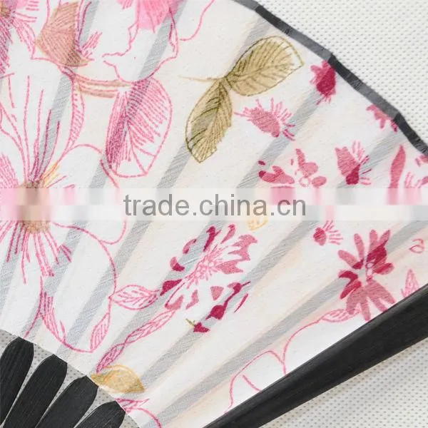 decorative handicrafts cloth bamboo folding fan