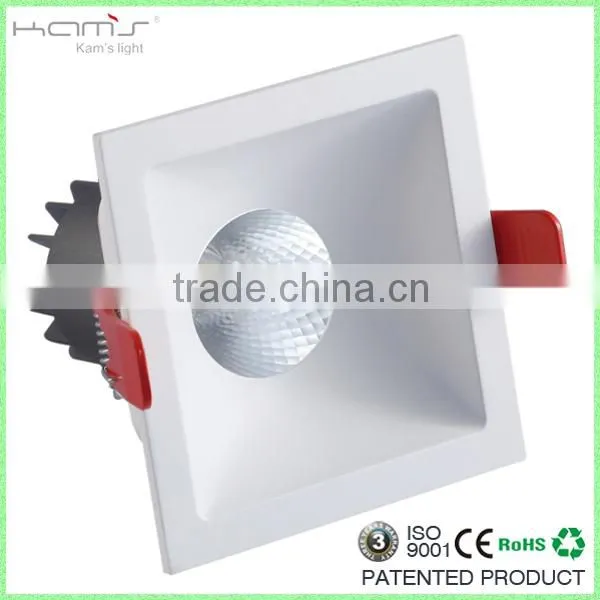 5 years warranty COB 20w led square fixed and adjustable downlight with dimmable driver