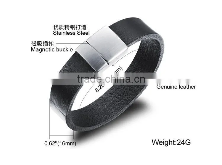 Guangzhou Gemstone Jewelry Market Leather Width Bracelet