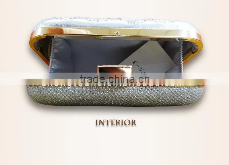 ladies high quality metal skeleton design cosmetic bag
