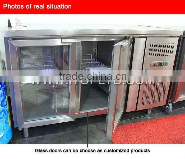 2 doors air-cooled refrigerated chest freezer