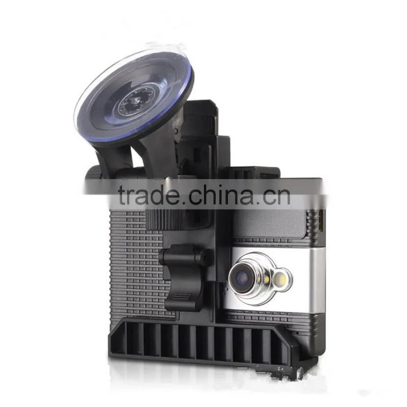 5.0 inch car DVR + Android 4.4 +3 cameras + dual recording + radar detector + GPS navigation + Wifi access