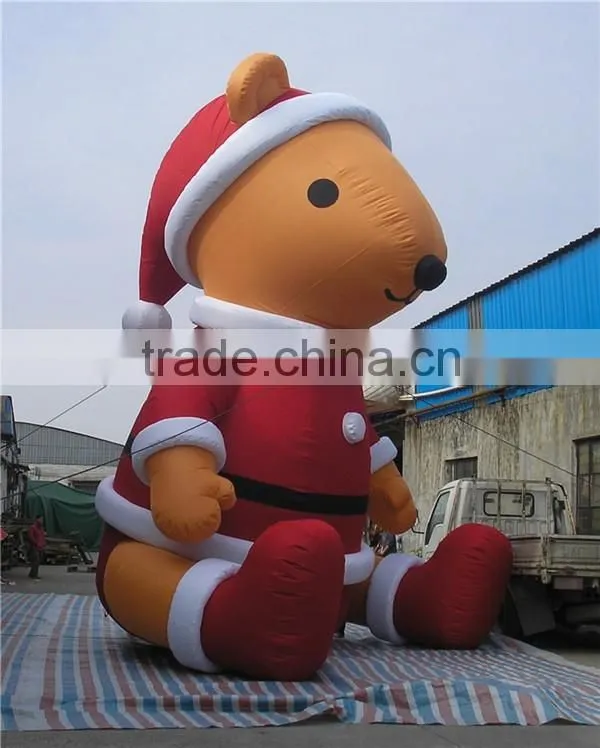 Gaint outdoor lovely advertising inflatable christmas polar bear for sale