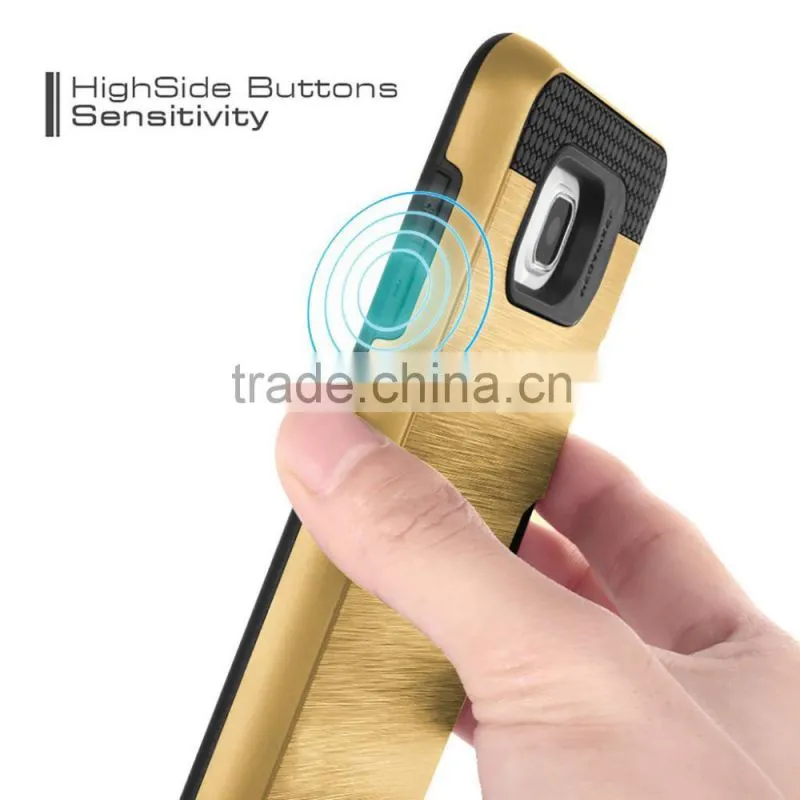 C&T Card Slots Dual Layer Armor Protective Hybrid Wallet Case cover for Samsung Galaxy J7 2016