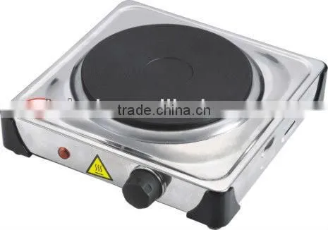 1000W SINGLE HOT PLATE, SINGLE STAINLESS STEEL COOKING PLATE