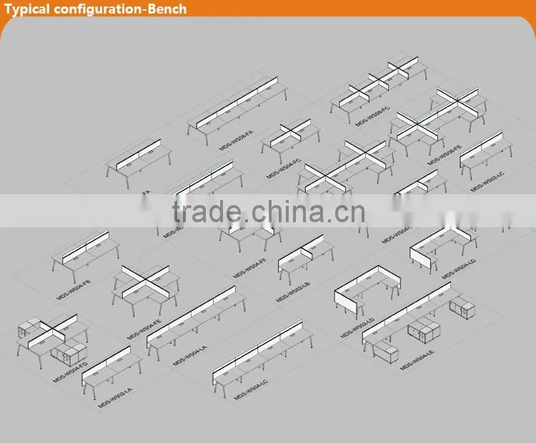 2016 the most popular high-end office furniture mfc desk