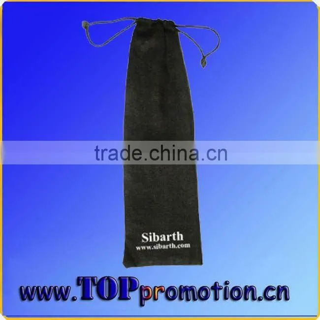 black flocking logo printing fan bag