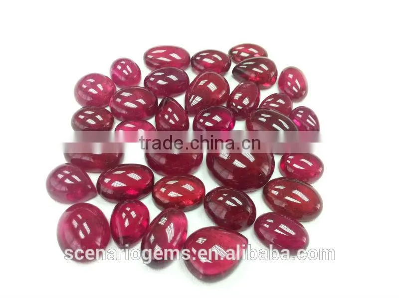 #AMZZ Natural Free Shaped Cab Loose Gemstone Rubellite Cabochons