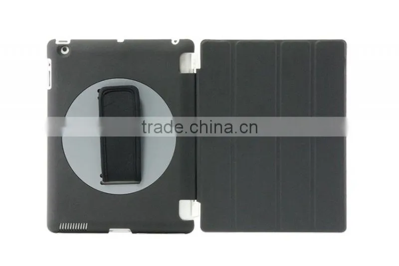 Special design rotating 360 degree handheld plastic case for iPad , for iPad smart case factory outlet