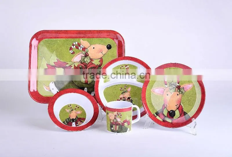 Custom home melamine dinner plate for christmas