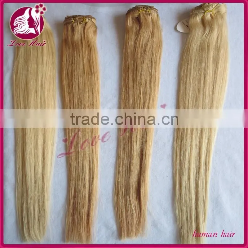 High Quality Wholesale 100% Unrprocessed Virgin hair straight Clip In Hair Extensions