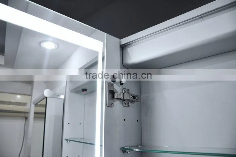 LED Mirror Cabinet with Sensor, Demister and Shaver for modern bathroom