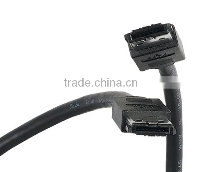 3' Premium Quality eSATA Round External SATA Cable, 6Gb/s SATA 3 Speed (Black)