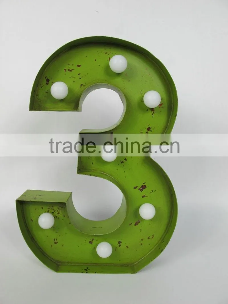 Vintage decorative LED Marquee Metal Love sign