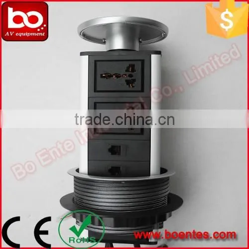 Desktop Kitchen Pop Up Power Socket Outlet with Universal Power Plugs for Office Equipment