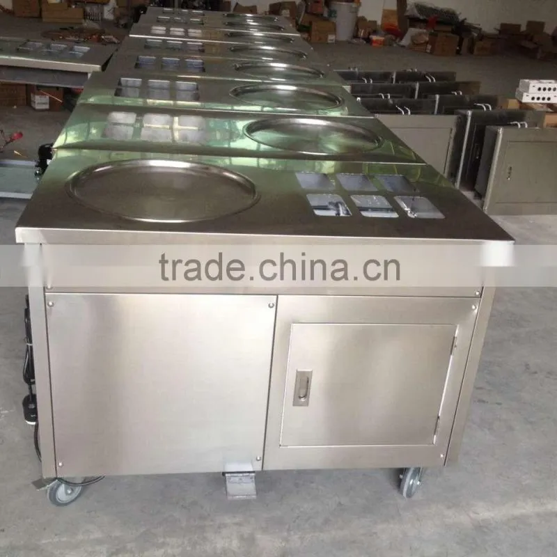 Factory make fry ice / roll ice cream making machine