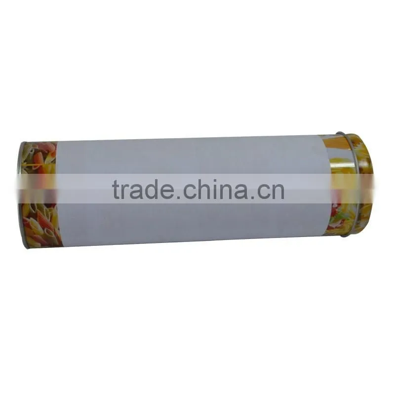 Round shape Tin Box for Food Packing Noodle Tin Box/big oval noodle pasta tin box/Metal noodle packaging tin box