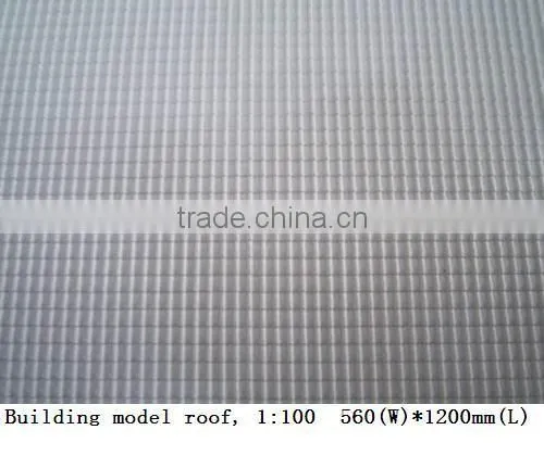 Miniature building model roof with variety of the scale size