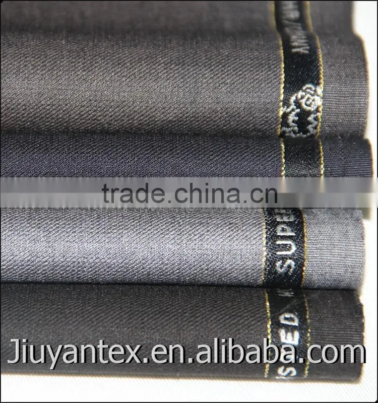 High quality trw twill plain dyed super fine worsted wool men suiting Germany swallowtail textile fabric China manufacturer