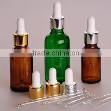 blue dropper dispensing glass vials with cap