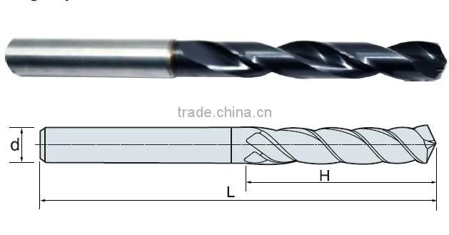 Low Price High-Speed 2 Flutes Short Flute Cabide Drill With Coolant Hot-3xD