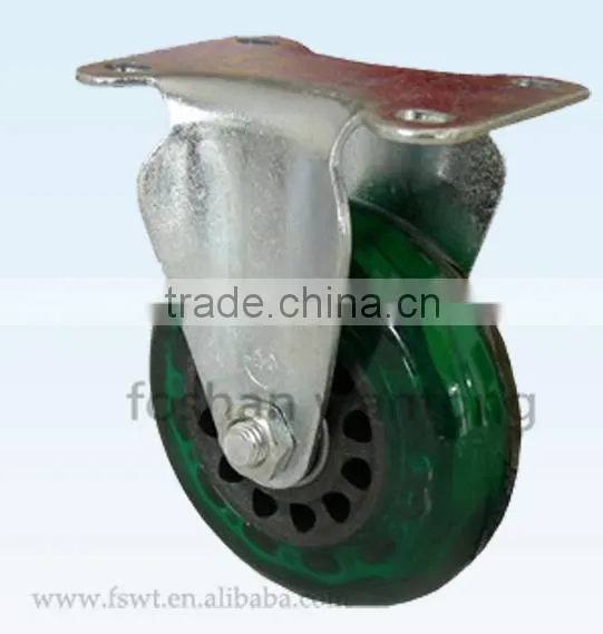 4 Inch Threaded Stem Locking PVC Furniture Caster