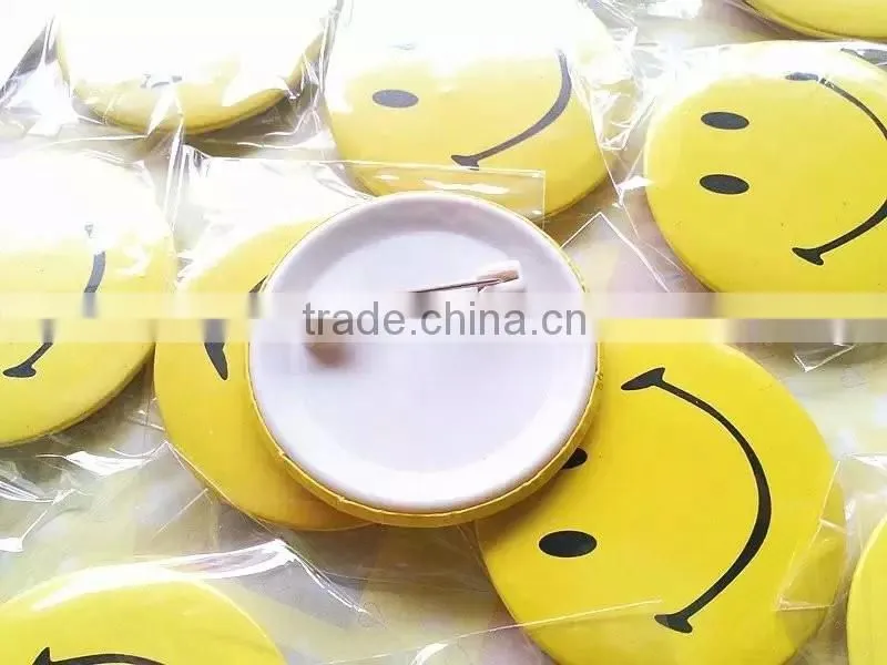 customized emoji pin logo tin badge for school kids