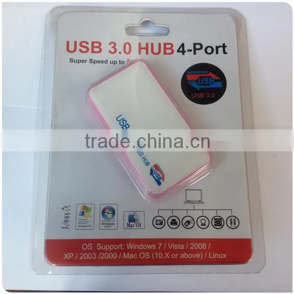 Plug and play Super Speed 4-Port USB 3.0 HUB