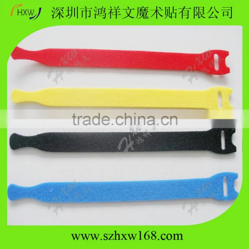 Wholesale Colored 12*180mm 10pcs per polybag Hook And Loop cable ties