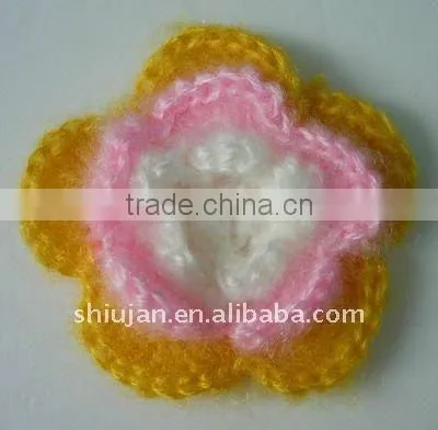 handmade crochet fruit motif for garment