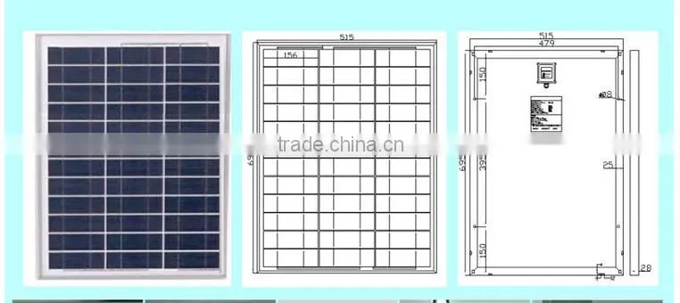 Top Quality and High Conversion Rate Cells 30W Polycrystalline PV Solar Panel