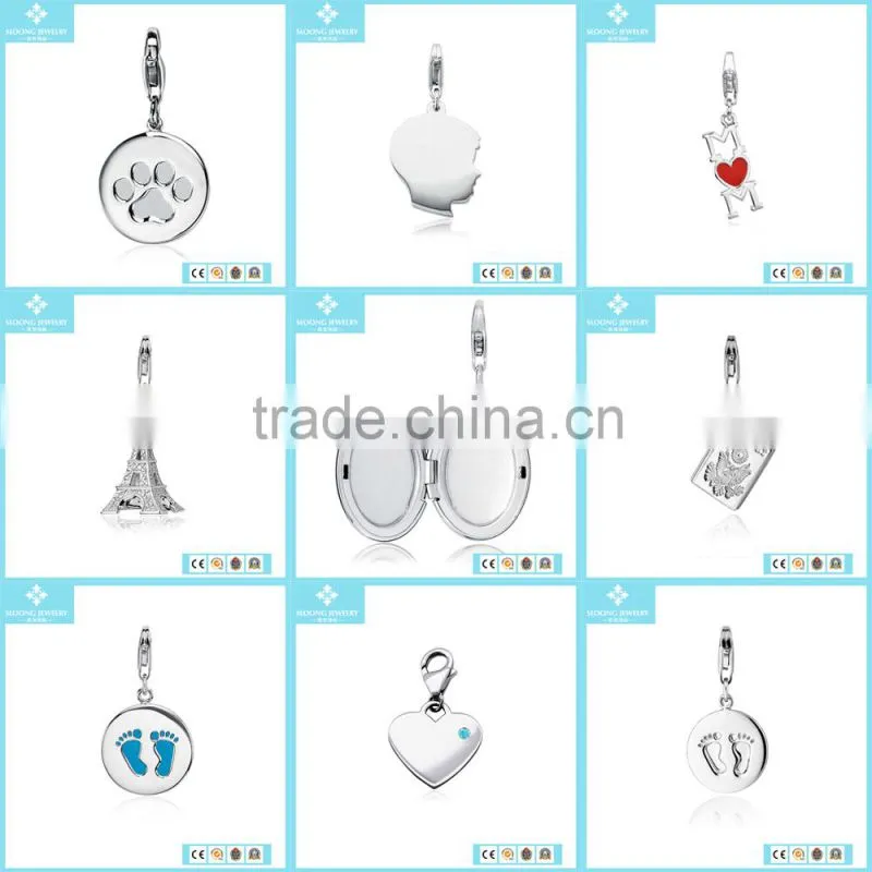 Silver Pendants Engraveable Baby Shoe Charm in Sterling Silver