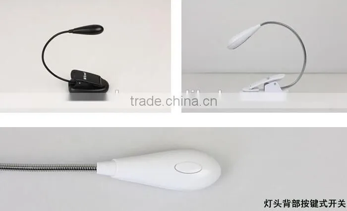 Extra-Bright 4 LED Book Reading Light Easy Clip 2 Brightness Settings, Soft Padded Clamp. Perfect for Bookworms