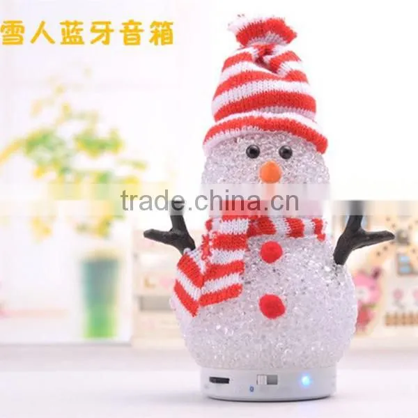 Promotional Gift Lovely Portable Bluetooth Doll Speaker, Handsfree Cute Snowman Doll Bluetooth Speaker for Kids