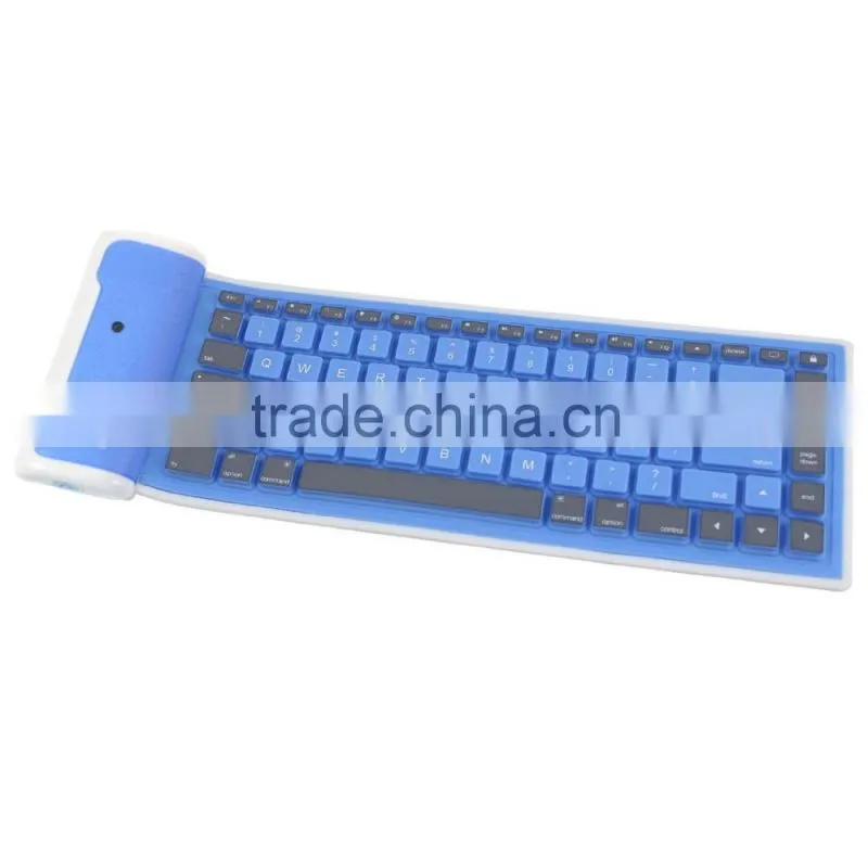 Hot selling Walmart electronics IP67 Waterproof Silicone Portable bluetooth foldable keyboard for tablet laptop pc